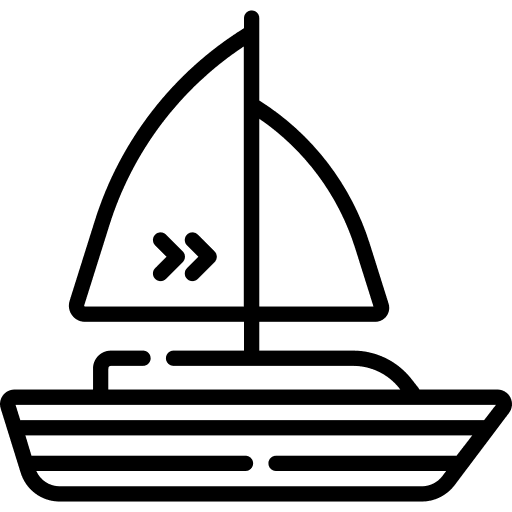 Sailing boat transportation marine sea icon