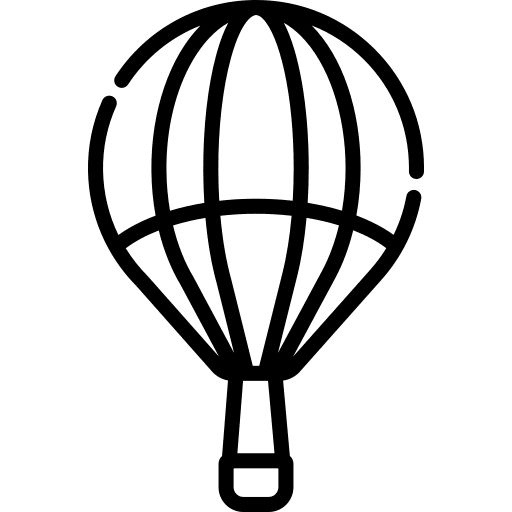 Hot air balloon transportation flight fly icon Hot air balloon transportation flight fly icon