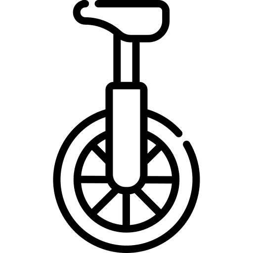 Monocycle circus unicycle entertainment icon Monocycle circus unicycle entertainment icon