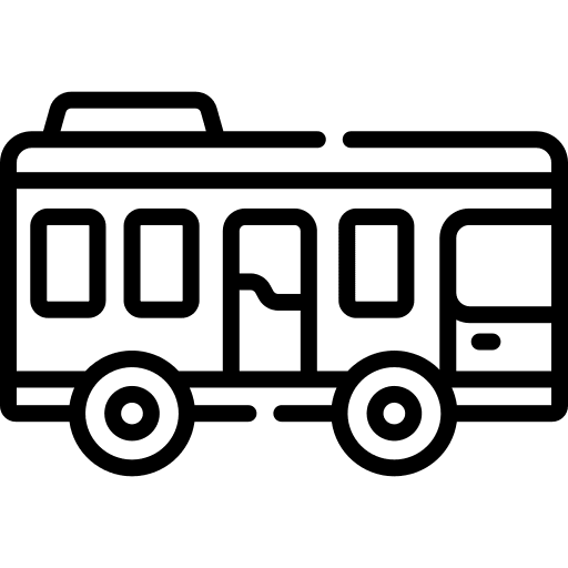 Bus transportation public transport automobile icon Bus transportation public transport automobile icon