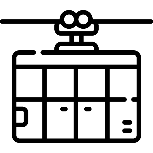 Cable car cabin transportation holidays ski resort icon Cable car cabin transportation holidays ski resort icon