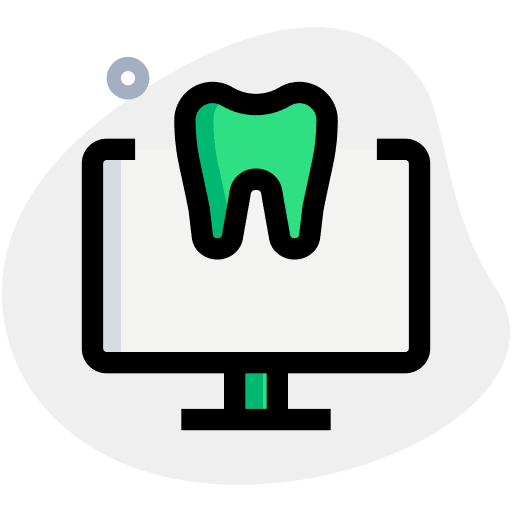 Computer mouth healthcare and medical medical icon