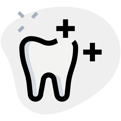 Tooth whitening mouth dental medical icon