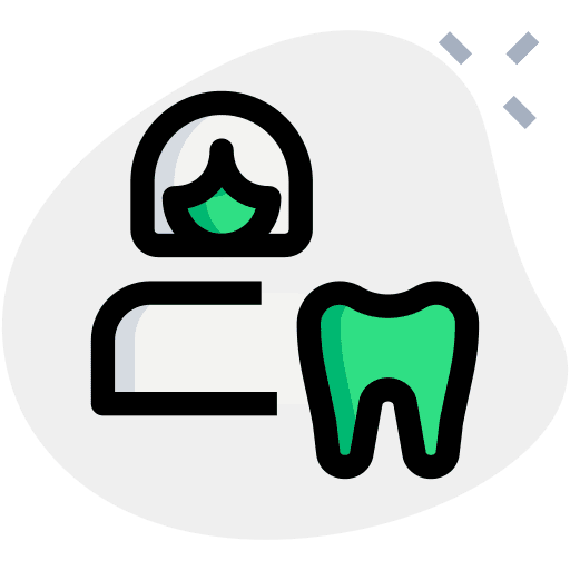 Female dental teeth tooth icon