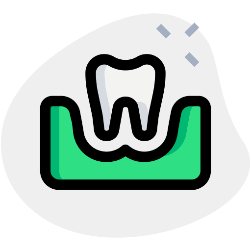 Gum healthcare and medical teeth dental care icon