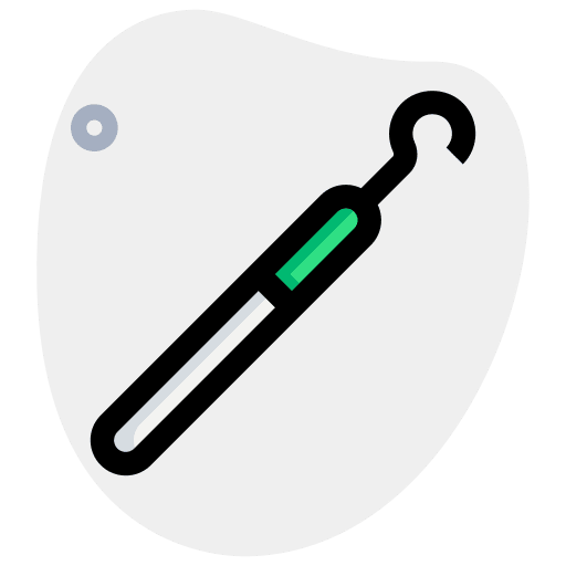 Hook dentist tweezers healthcare and medical icon