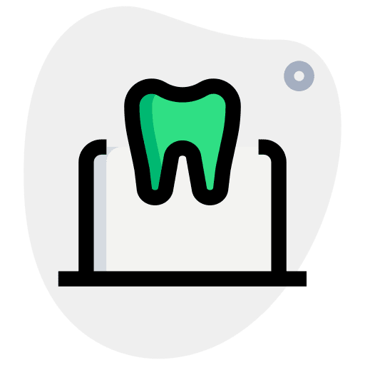Laptop mouth dental teeth icon
