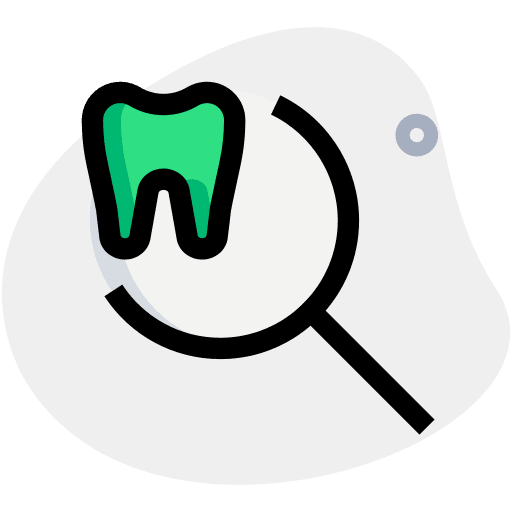 Search healthcare and medical search dental icon