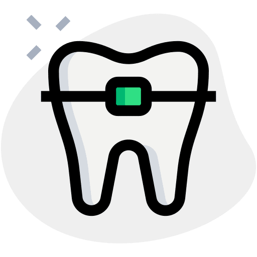 Braces dental care tooth teeth icon