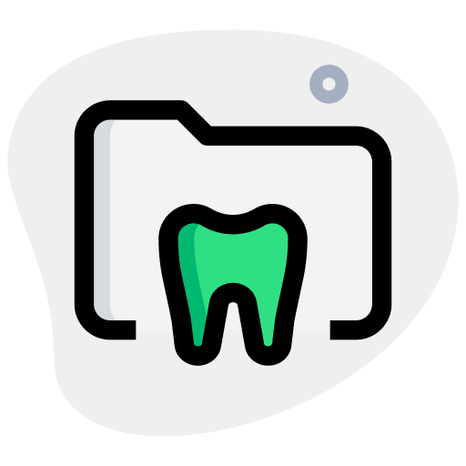 Folder mouth tooth dentistry icon