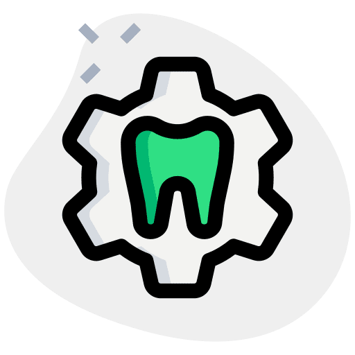 Setting dentistry dental care dental icon
