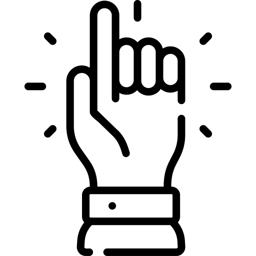 Finger hands and gestures hand point to icon