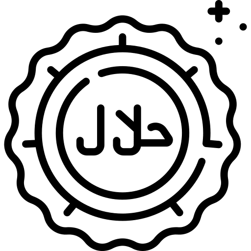 Halal sticker arabic bismillah icon