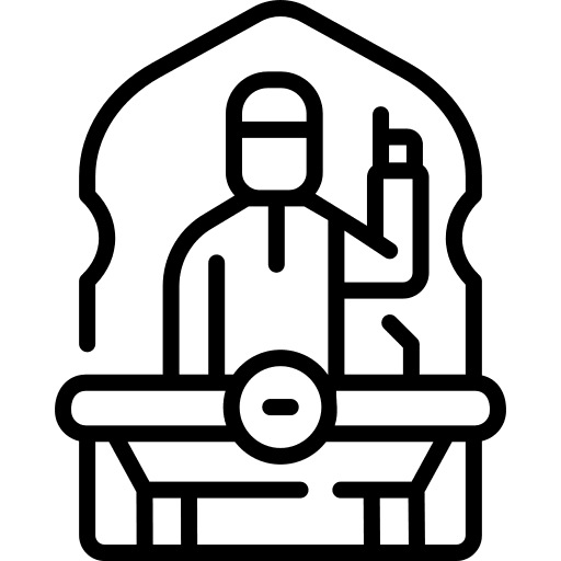 Muslim muslim man pulpit icon