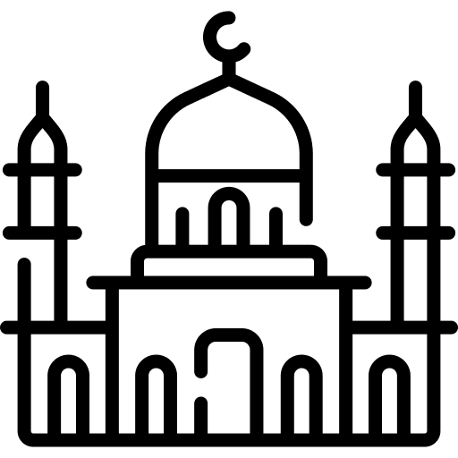 Mosque city building architecture and city icon