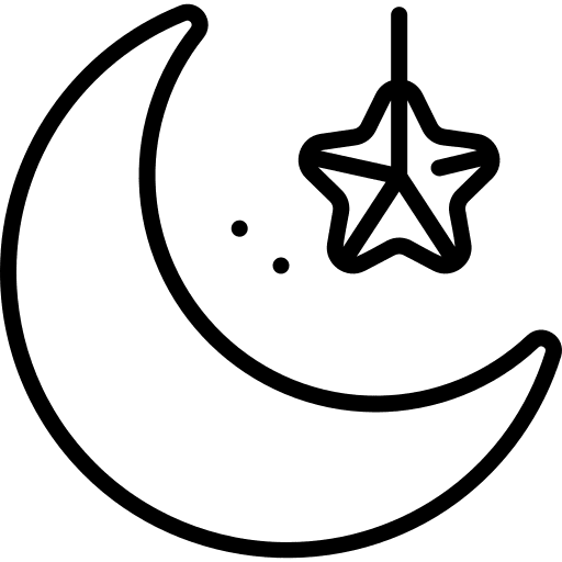 Muslim ramadan arab star icon