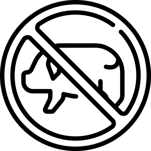 Pork prohibition diet no pig icon