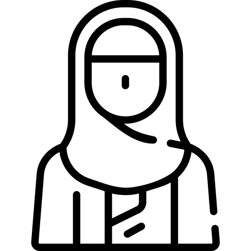 Woman cultures user hijab icon