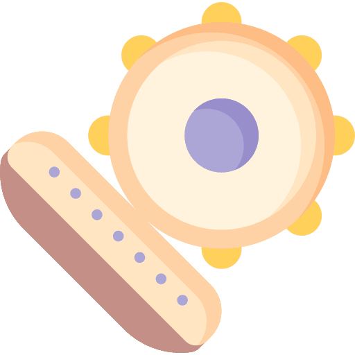 Tambourine cultures music and multimedia musical instrument icon