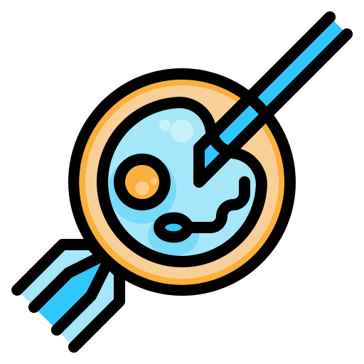 Fertilization sperm biology education icon