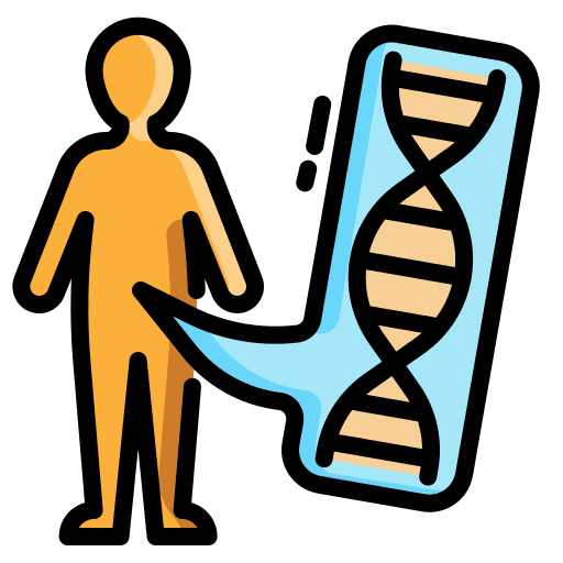 Genome human body science education icon