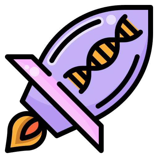Genetic engineering experiment science education icon
