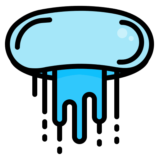 Jellyfish aquatic science marine icon