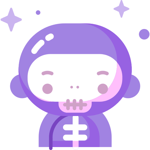 Skeleton frightening skeleton costume icon
