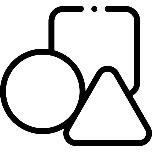 Blocks geometrical shape shapes square icon