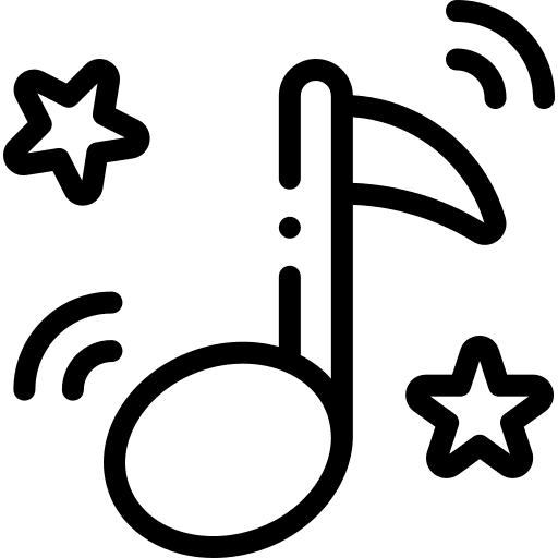Music musical note star music icon