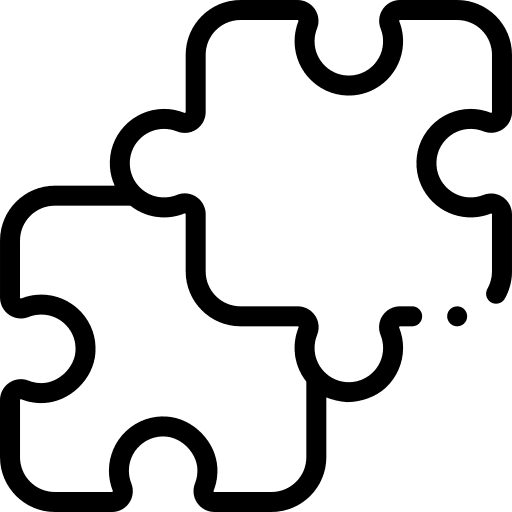 Puzzle jigsaws teamwork piece icon