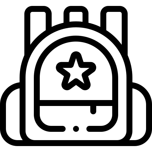 Backpack education kid and baby backpack icon