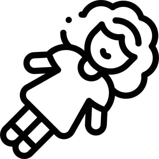 Doll girl childhood baby toy icon