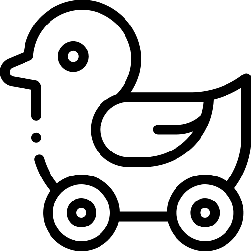 Duck animal gaming kid and baby icon