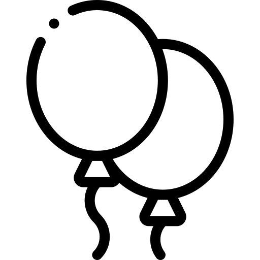 Balloon decoration birthday and party balloon icon