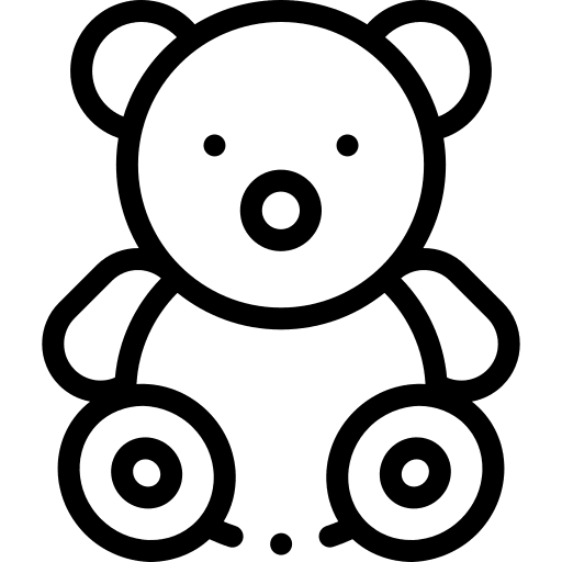 Teddy bear children animals kid and baby icon