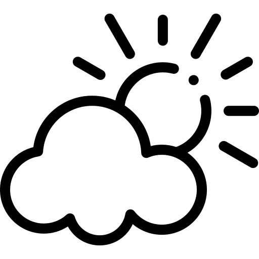 Weather sun cloud sky icon