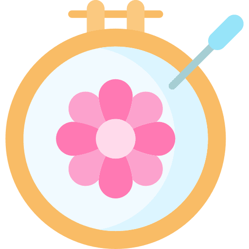 Embroidery hoop fashion sewing embroidery icon