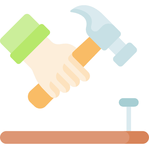 Hammer hammer hand repair icon