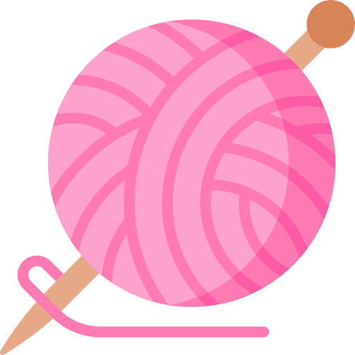 Knitting wool ball handmade thread icon
