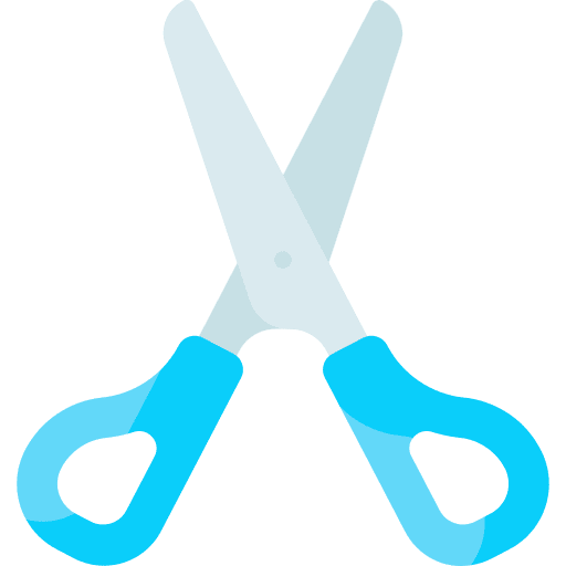 Scissors handcraft school material cut icon