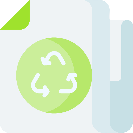 Recycled paper document recycling file icon Recycled paper document recycling file icon