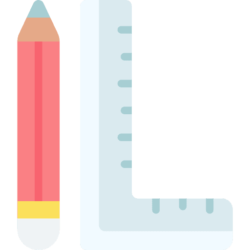 Pencil drawing square measure icon Pencil drawing square measure icon