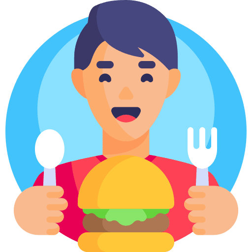 Food blogger black hair avatar user icon