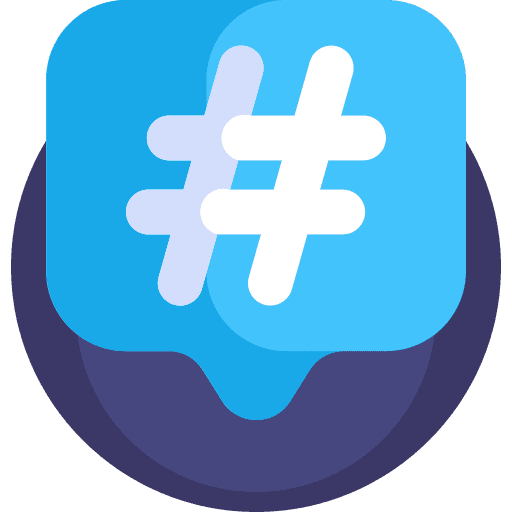 Hashtag conversation relevant multimedia icon Hashtag conversation relevant multimedia icon