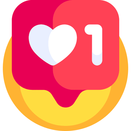 Like love heart social media icon
