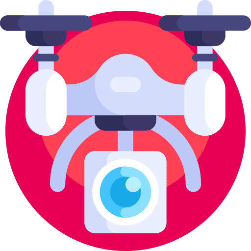 Drone fly robot transport icon Drone fly robot transport icon