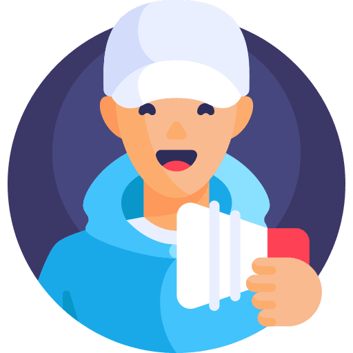Influencer megaphone boy hat icon Influencer megaphone boy hat icon