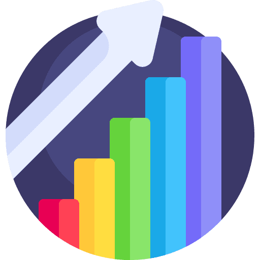 Analytics up arrow business and finance bar icon Analytics up arrow business and finance bar icon