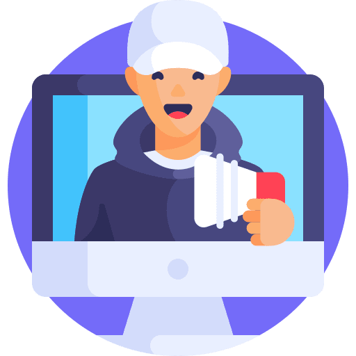 Broadcasting host social media radio icon Broadcasting host social media radio icon